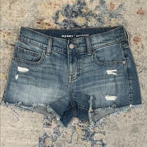 NWOT Old Navy Women's Distressed Blue Jean Shorts Size 0
